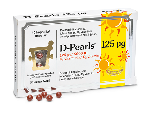 Pharma Nord D-Pearls 125 µg, 40 kaps.