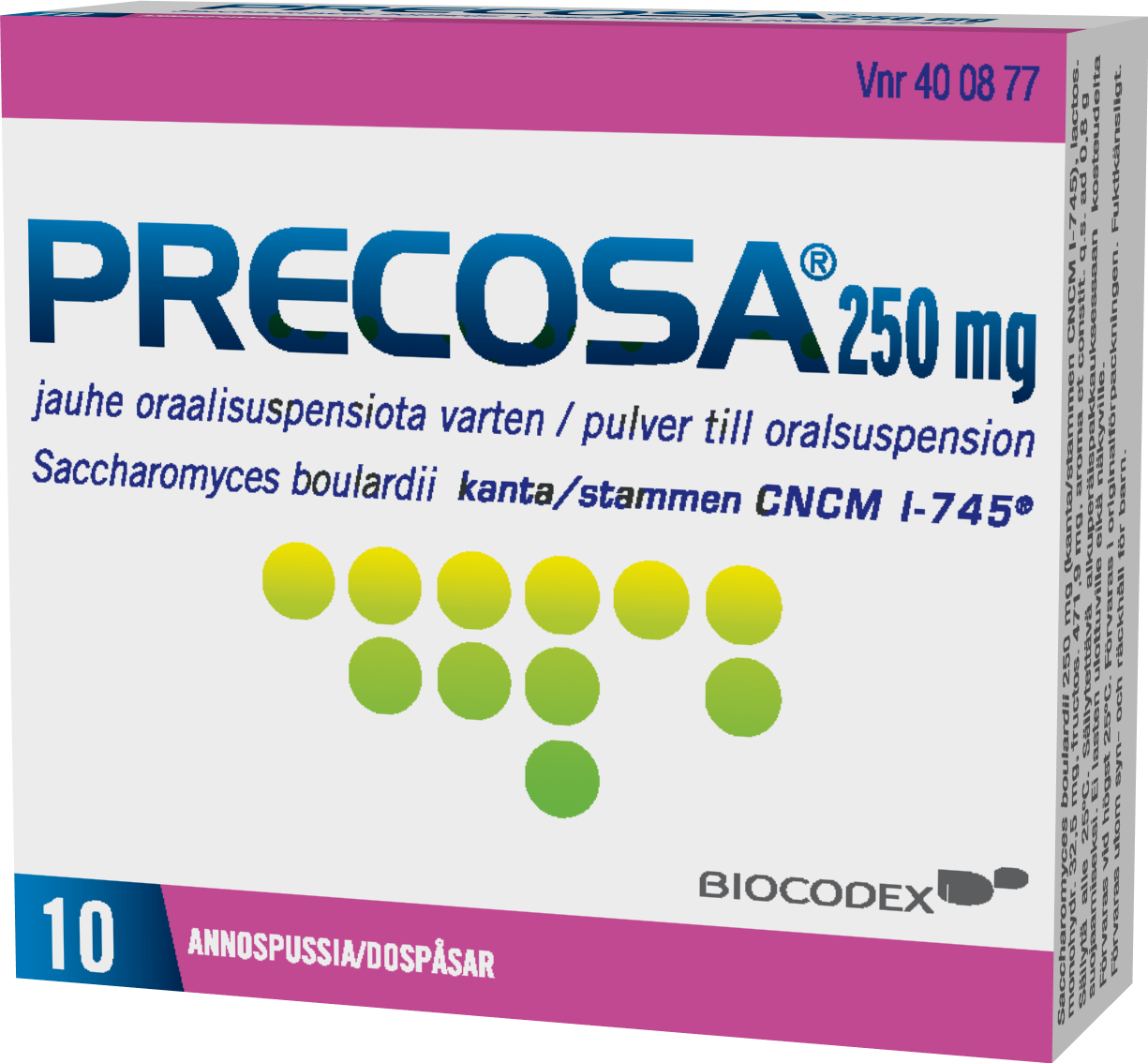 PRECOSA 250 mg 10 kpl jauhe oraalisusp varten