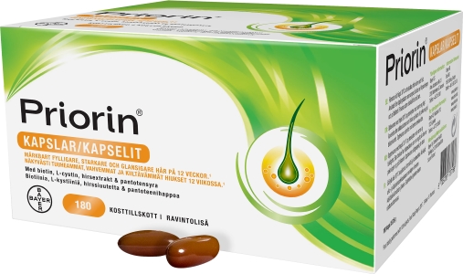 Priorin hiusravintolisä 180 kapselia säästöpakkaus