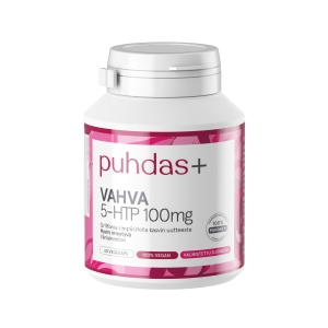 Puhdas+ 5-HTP 5-hydroksitryptofaani 100 mg, 60 vegekaps