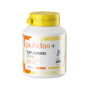 Puhdas+ Caps Tuplasinkki 25mg vegekapseli 60kpl