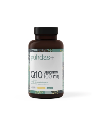 Puhdas+ Ubikinoni Q10 100 mg+ C-vit. 120 vegekaps