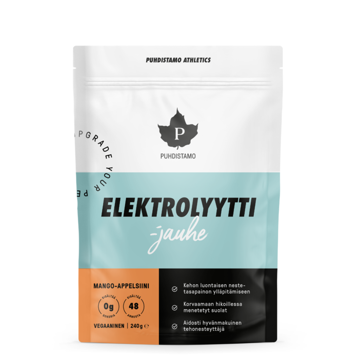 Puhdistamo Elektrolyyttijauhe Mango-Appelsiini, 240g