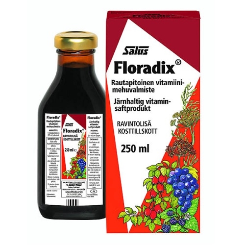 Salus Floradix rautapitoinen vitamiini-mehuvalmiste, 250 ml