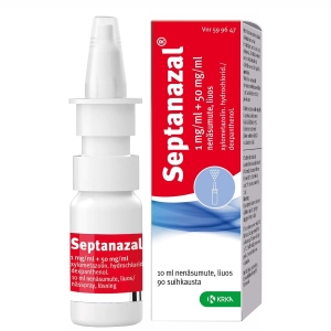 SEPTANAZAL 1/50 mg/ml 10 ml nenäsumute, liuos