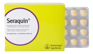 Seraquin 800 mg tabletti kissoille ja pienille koirille täydennysrehu 60 kpl