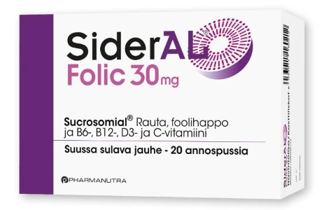 SiderAL Folic 30mg 20 pss