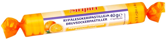 Siripiri Appelsiini Glukoosipastilli, 40 g