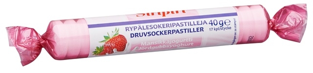 Siripiri Mansikkajogurtti Glukoosipastilli, 17 kpl