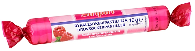 Siripiri Vadelma Glukoosipastilli, 40 g
