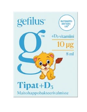 Gefilus Tipat+D3 maitohappobakteerivalmiste, 8 ml