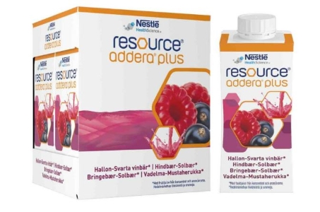 Resource Addera Plus vadelma-mustaherukka 4x200 ml