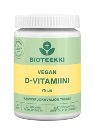 Bioteekin OmniVegan D-vitamiini 75 mikrog, 60 kaps.