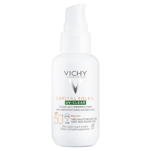 Vichy Capital Soleil UV Clear SPF50 Aurinkosuojavoide rasvoittuvalle iholle 40ml