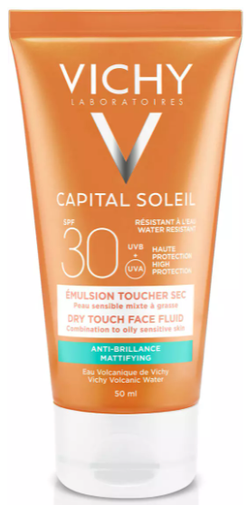 Vichy Capital Soleil Dry Touch aurinkovoide kasvoille SPF30, 50 ml