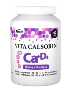 Vita-Calsorin 500 mg + 20 mikrog 100 tabl
