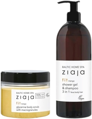 PT Ziaja Baltic Home Spa fit vartalokuorinta 300ml + 3in1 suihkugeeli-shampoo 500ml
